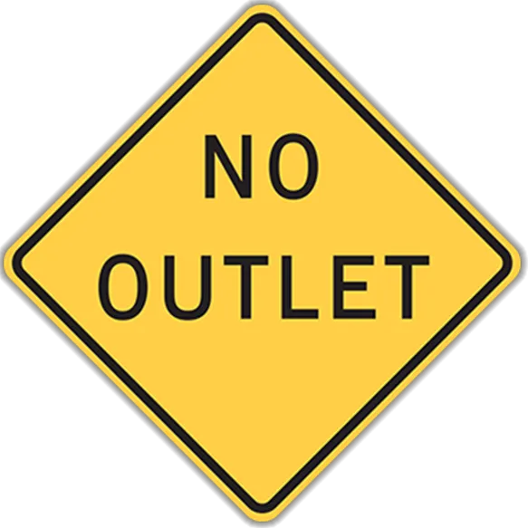 No Outlet sign